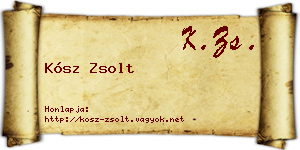 Kósz Zsolt névjegykártya