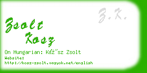 zsolt kosz business card